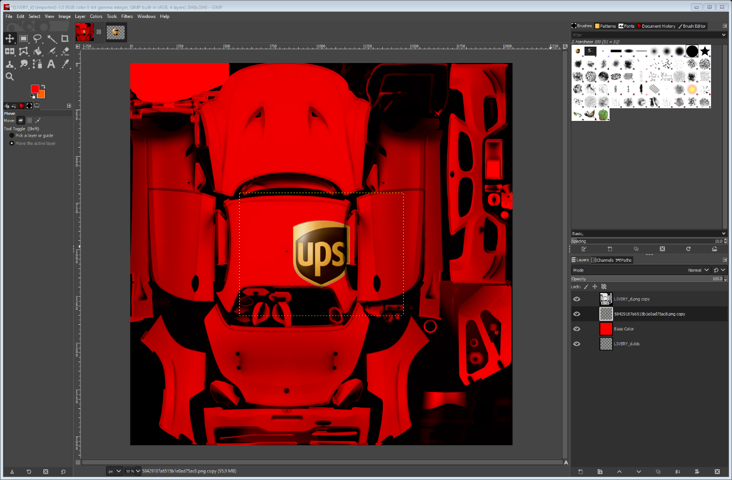 *[LIVERY_d] (imported)-3.0 (RGB color 8-bit gamma integer, GIMP built-in sRGB, 4 layers) 2048x2048 – GIMP