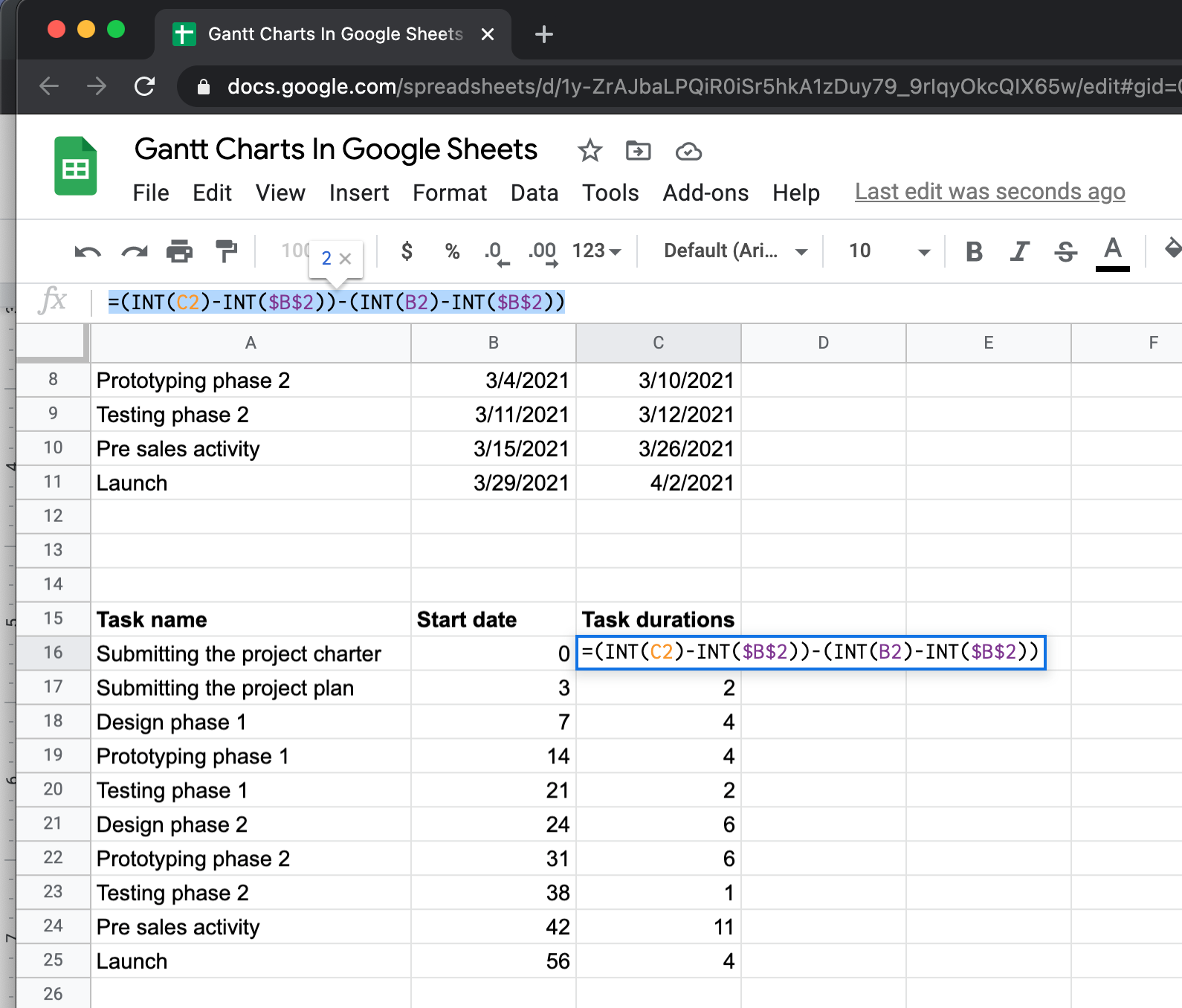 column calculations in sheets