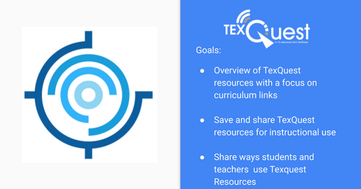 TexQuest Performance Assessment Examples 