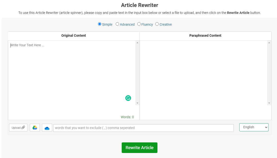 how to rewrite articles without palgerism