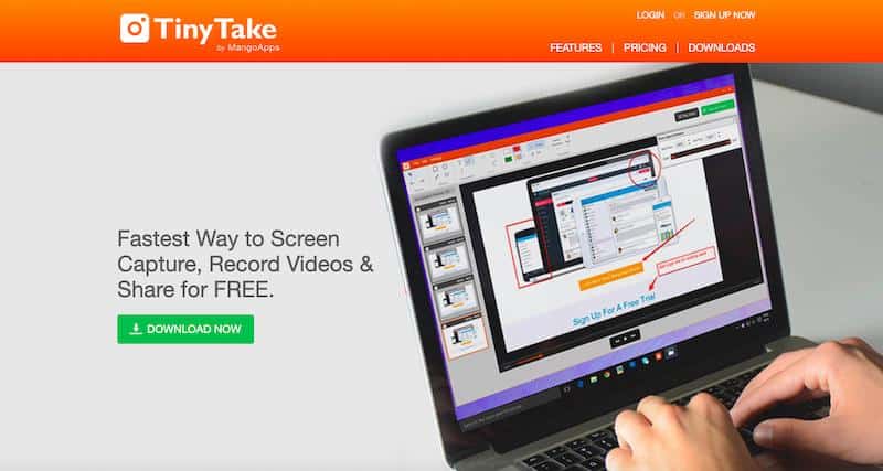 Mejor software de grabación de pantalla: TinyTake