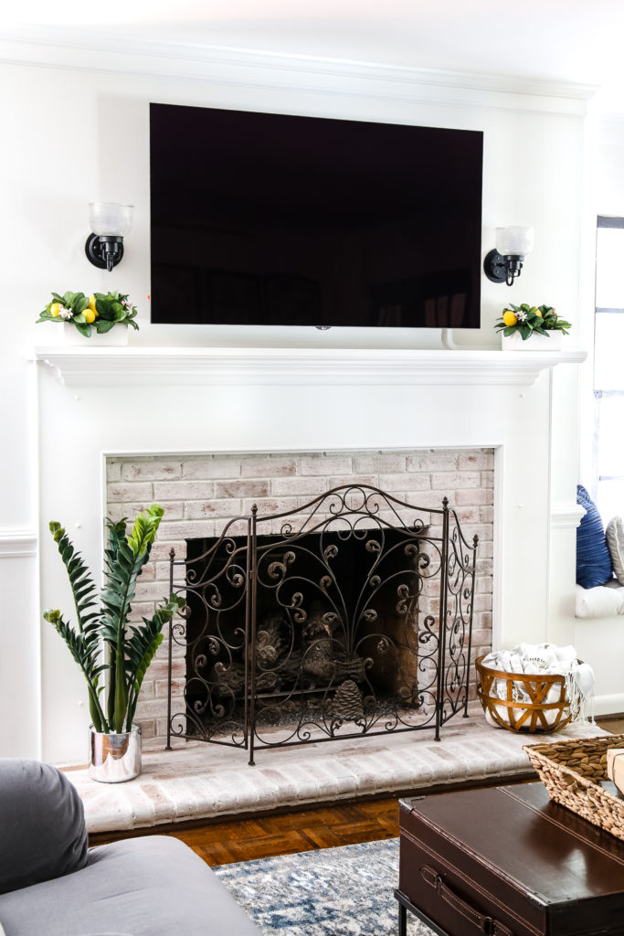 Nice Limewashed Fireplace