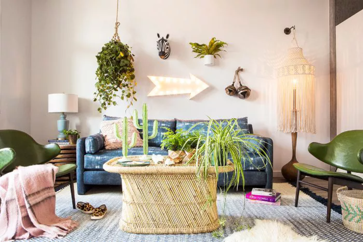 indoor plants decor - Boho plant style