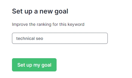 how to set seo goals in siteguru