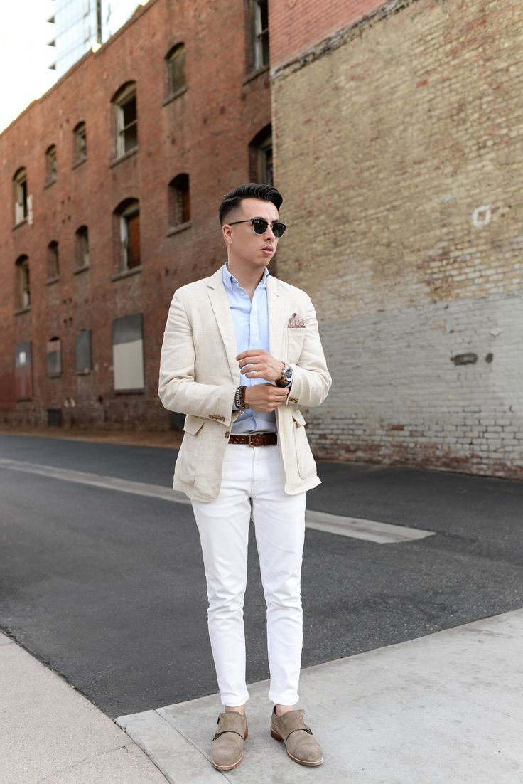 white pants summer suit