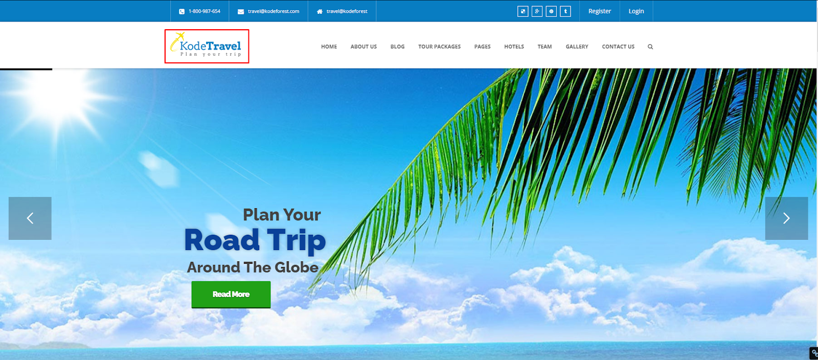 Kode Travel - Tourism and Travel WordPress Theme