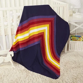 baby blanket with one large chevron in center