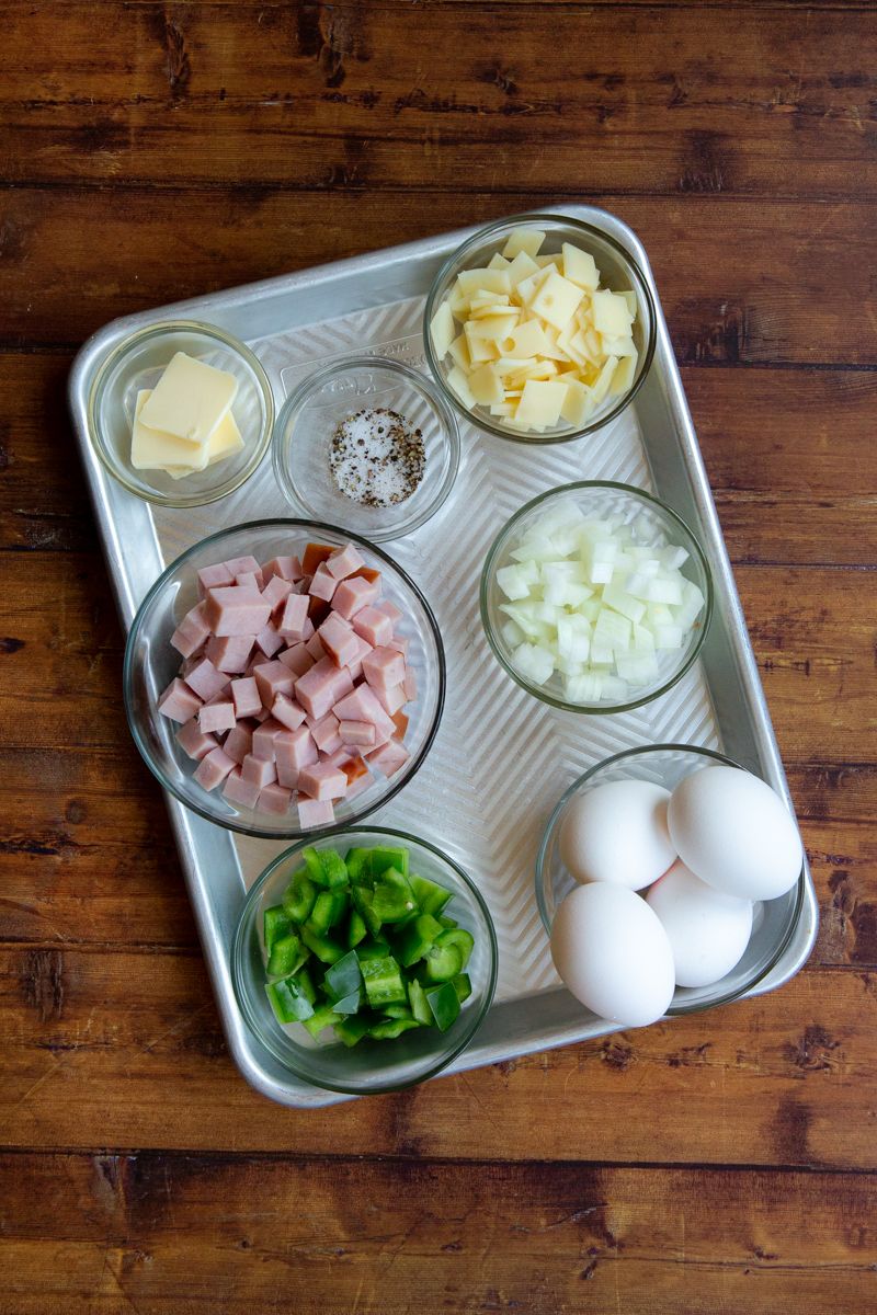 ingredients to make Western omelette