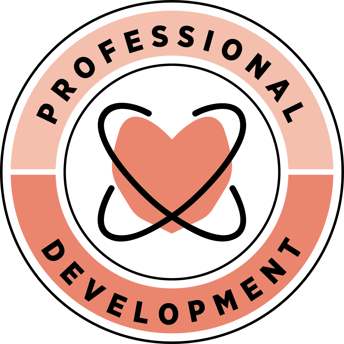 Casa sticker which reads "professional development". Part of our core ideas for training new employees. 