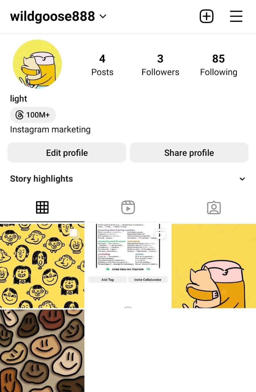 Instagram personal account