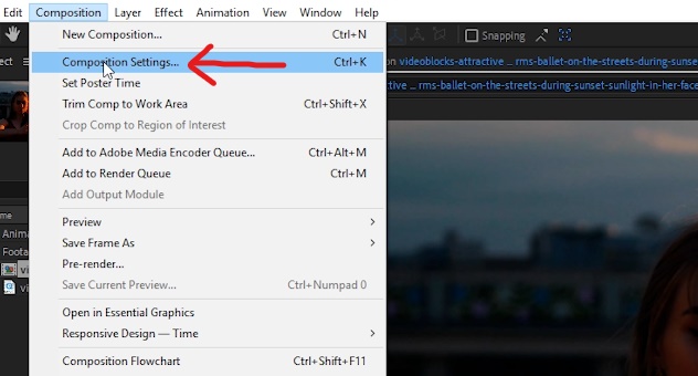 Click on Limerick and Composition settings