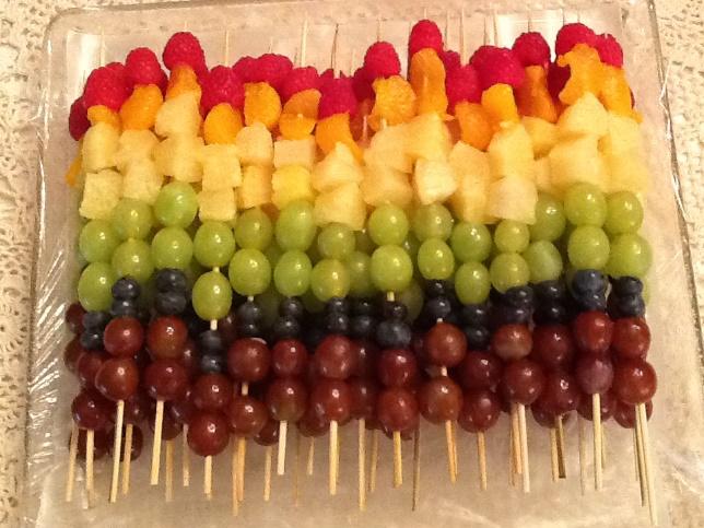 Rainbow Fruit Kabobs - Happy Home Fairy