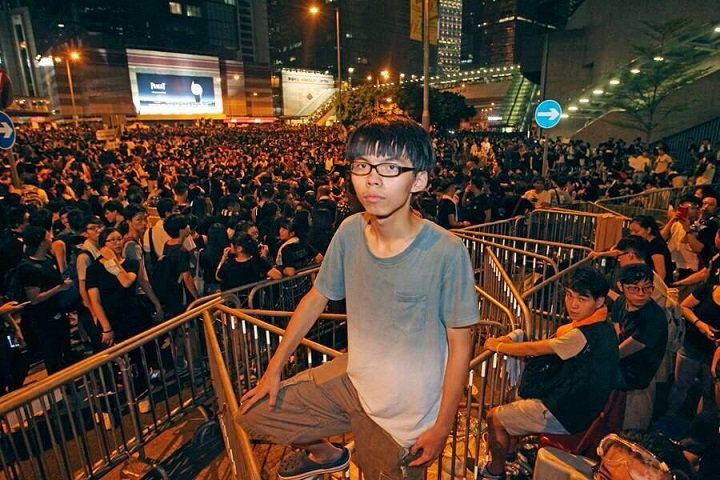 Joshua Wong, chàng sinh viên mới 17 tuổi là thủ lĩnh của cuộc biểu tình ôn hòa này