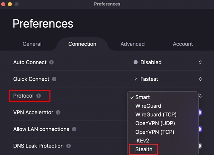Proton VPN Stealth mode