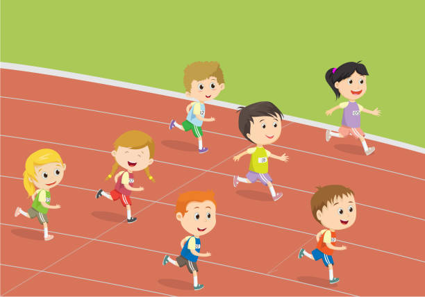 2,247 Kids Running Race Illustrations & Clip Art - iStock