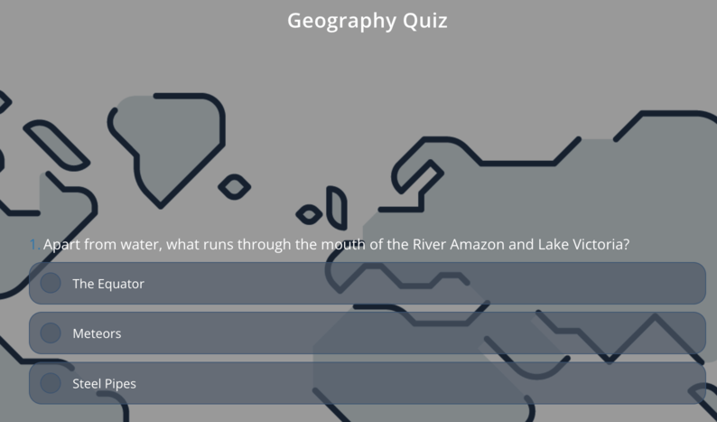 Geography Quiz Template from forms.app