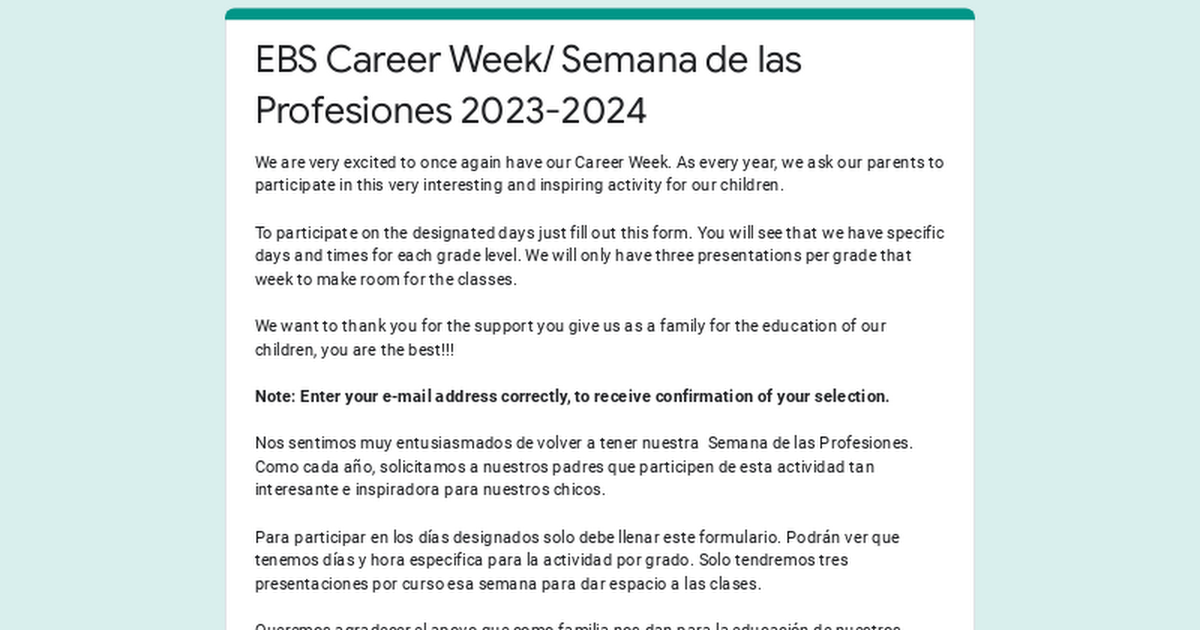 Career Week @ EBS – Semana de las Carreras – Ene 22-31, 2024