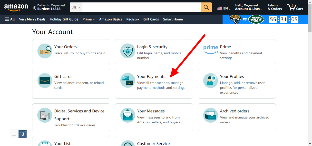 How to change your billing address on the Amazon website: image 2