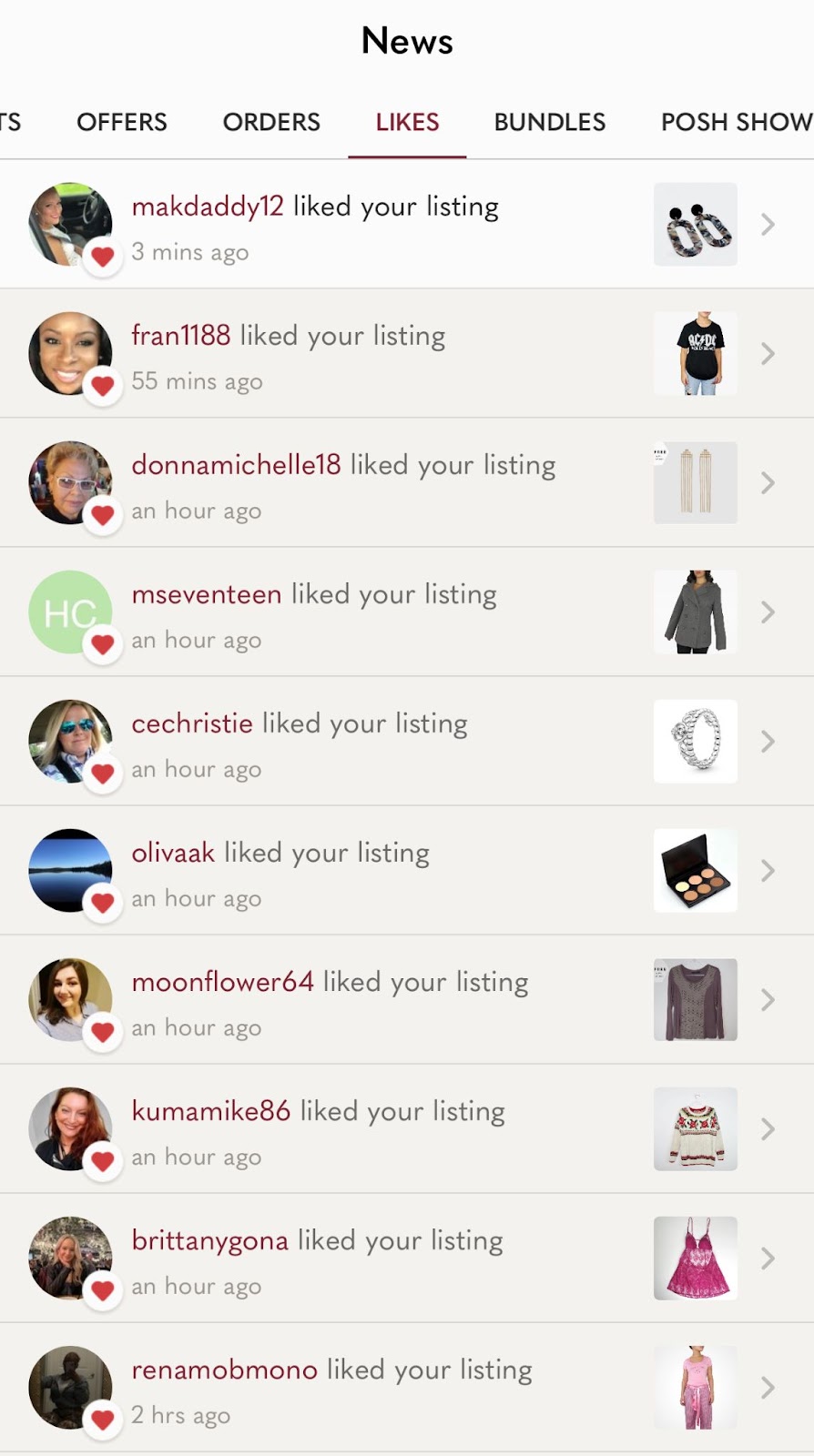 Poshmark Offers to Likers