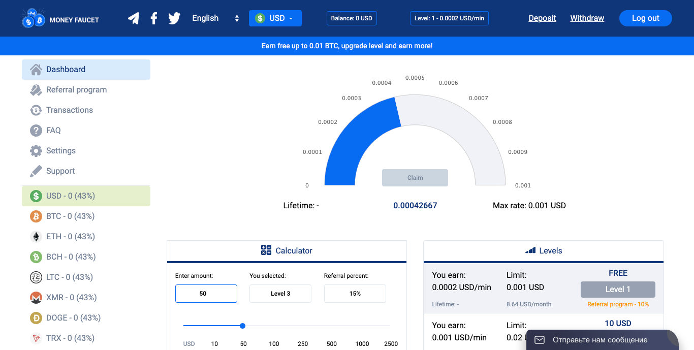 Money-faucet.io: обзор хайп-проекта для ежедневного заработка и отзывы клиентов