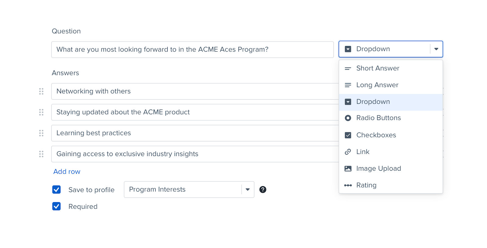 New question stage allows admins to instantly map information from surveys to profile fields