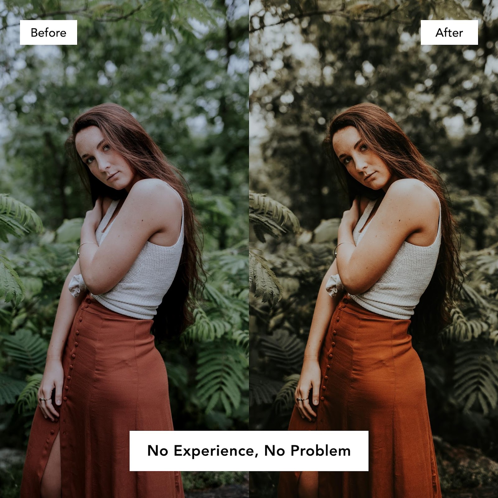 moody flourish presets cover grid before after