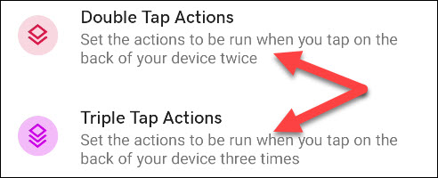 select double tap or triple tap