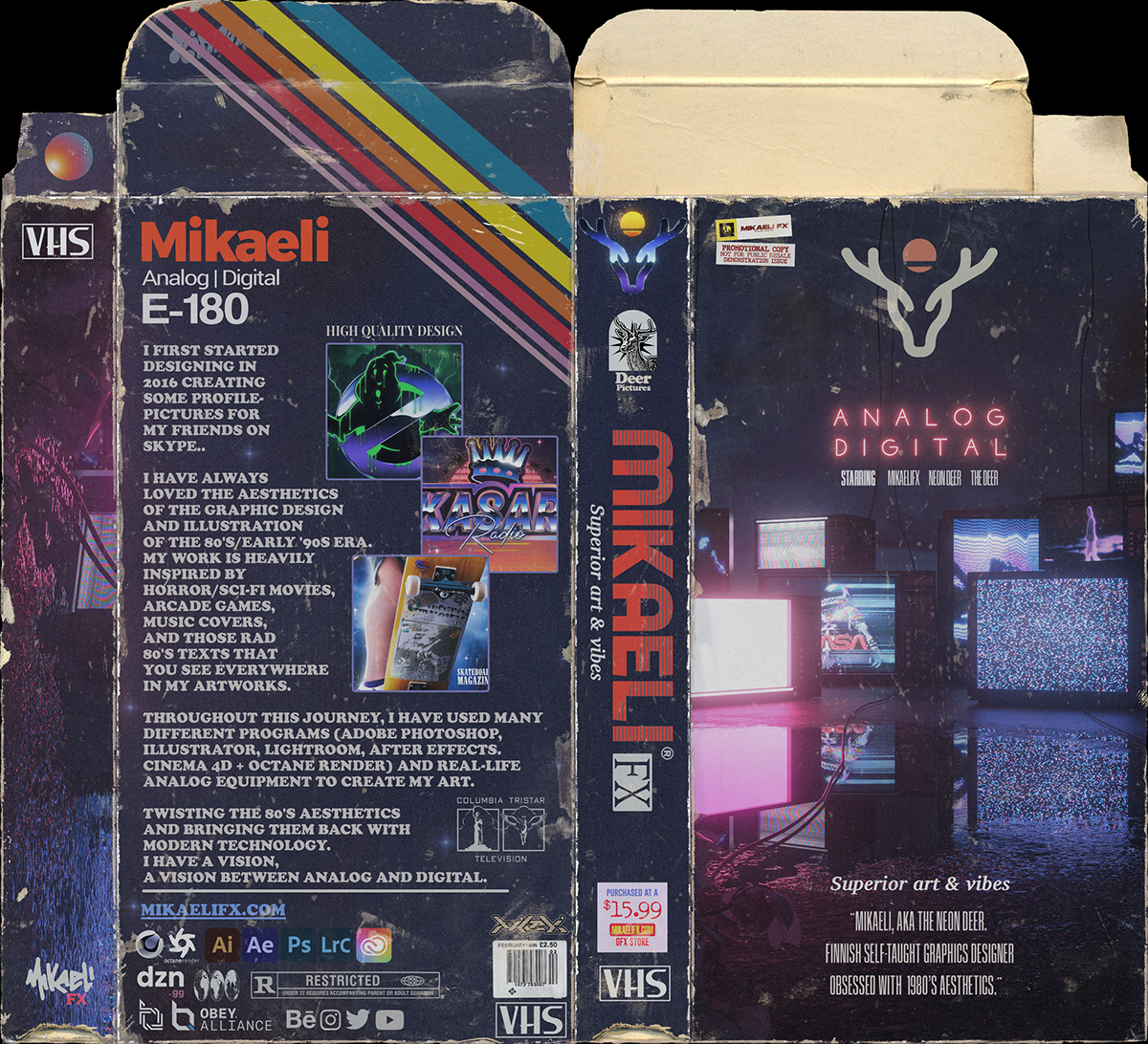 1980s 80s old packaking Retro Synthwave vhs VHS cassette vhs cover vintage