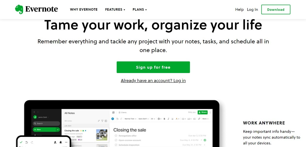 Evernote - Home Page