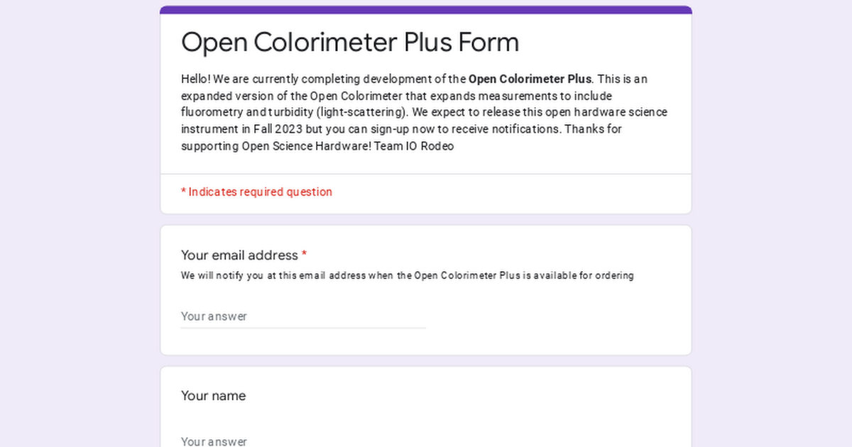Open Colorimeter Plus: Implementing the dual light sensor design