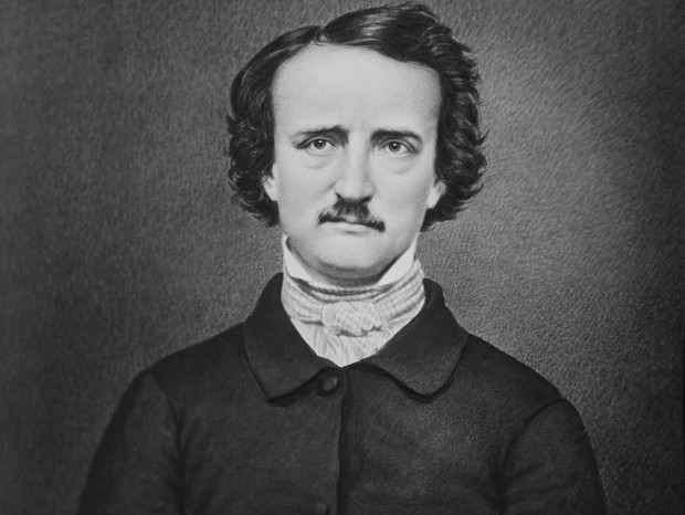 A diferença entre o escritor milionário e os escritores geniais que morreram pobres - Imagem em preto e branco do escritor Edgar Allan Poe