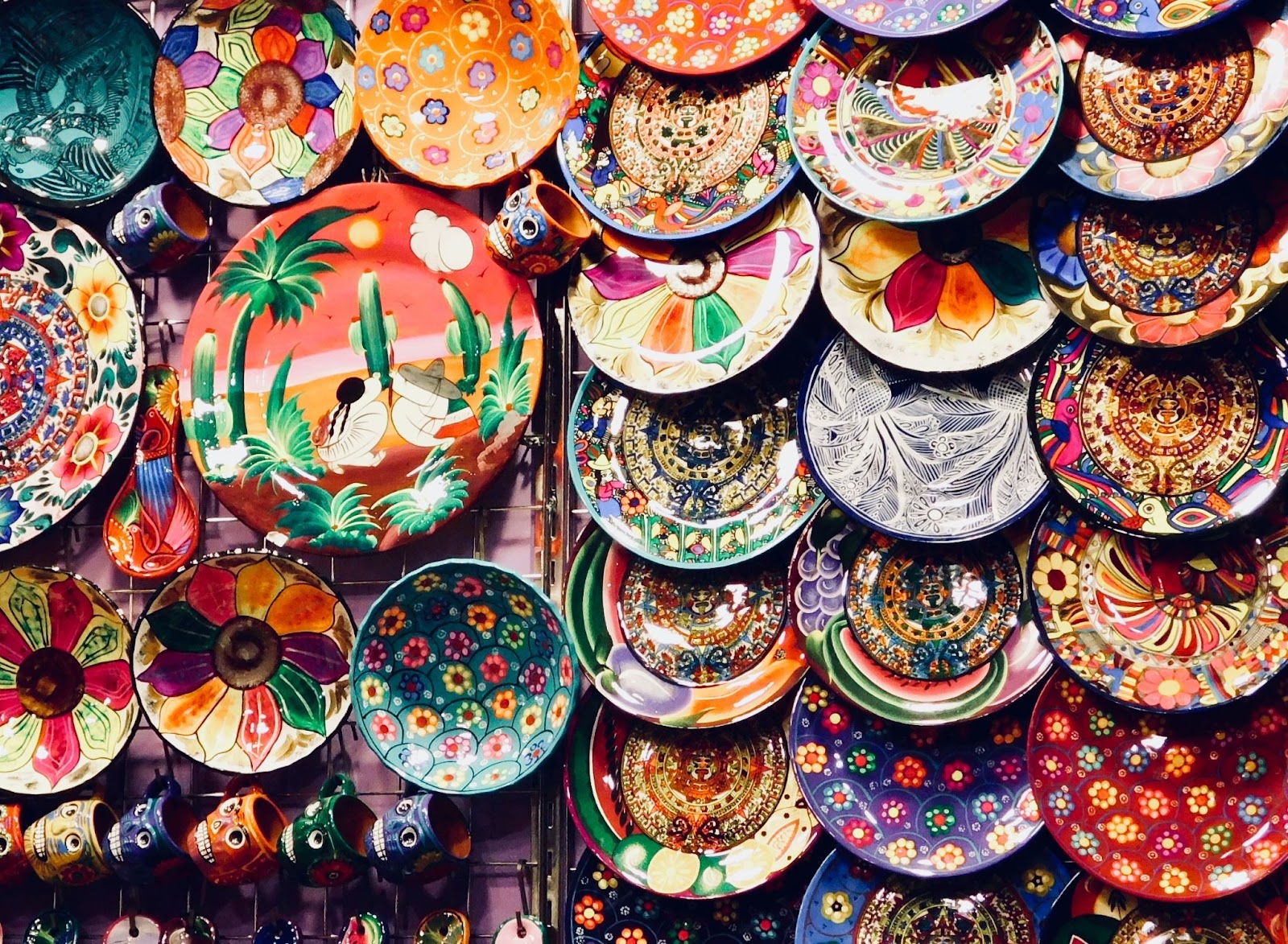 colorful plates