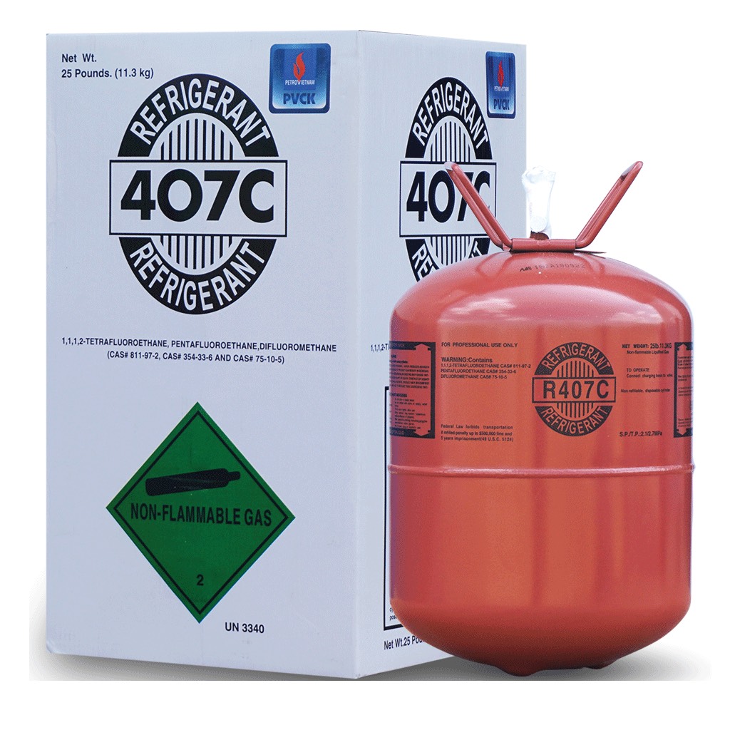 Gas lạnh R407 loại 11.3 kg / bình