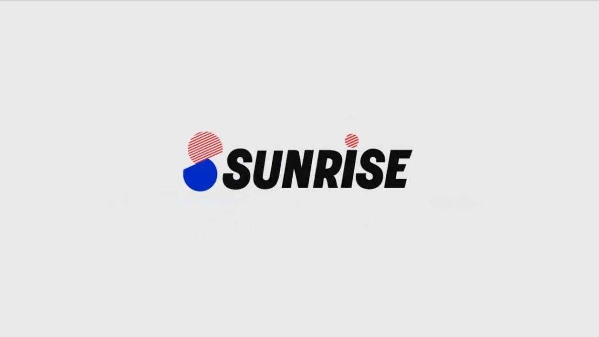Logo of Sunrise that is a studio producing animated shows and movies