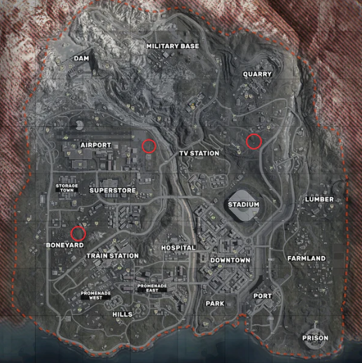 Season 6 bunker locations COD