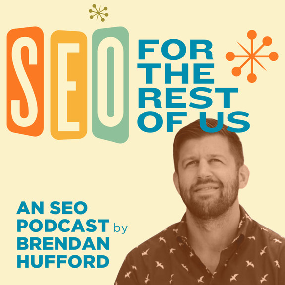 Man gazing. Overlay text "SEO For the rest of us"