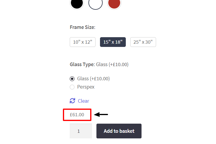 display variation price WooCommerce