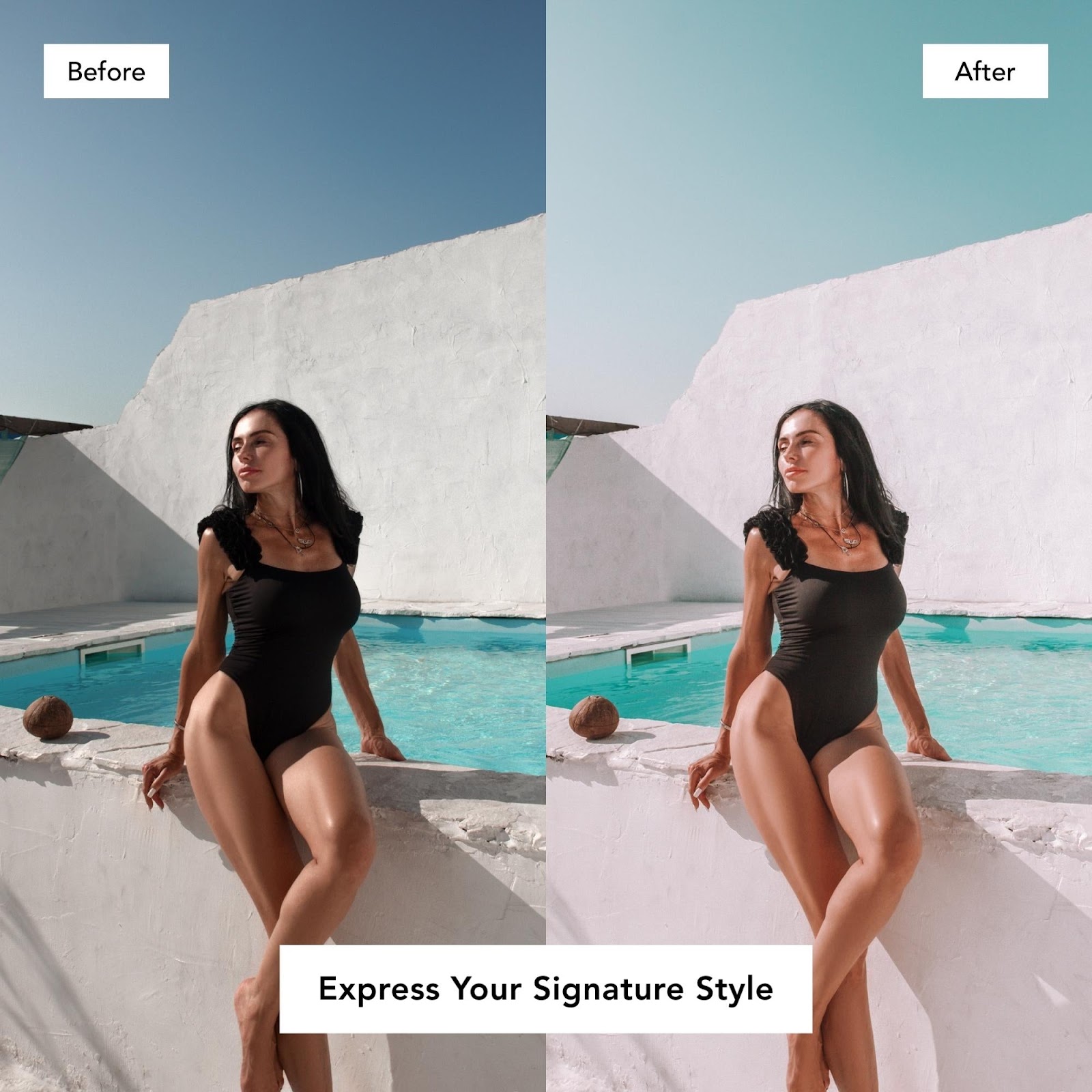 summer paradise flourish presets cover grid before after