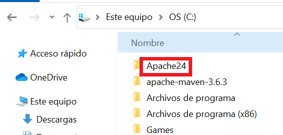 instalar apache