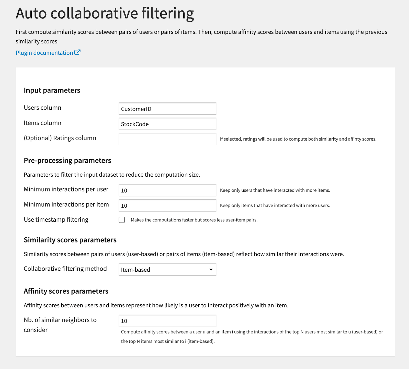 auto collaborative filtering
