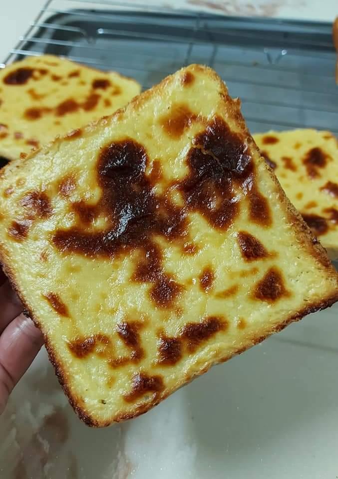 roti dengan basque burnt cheese