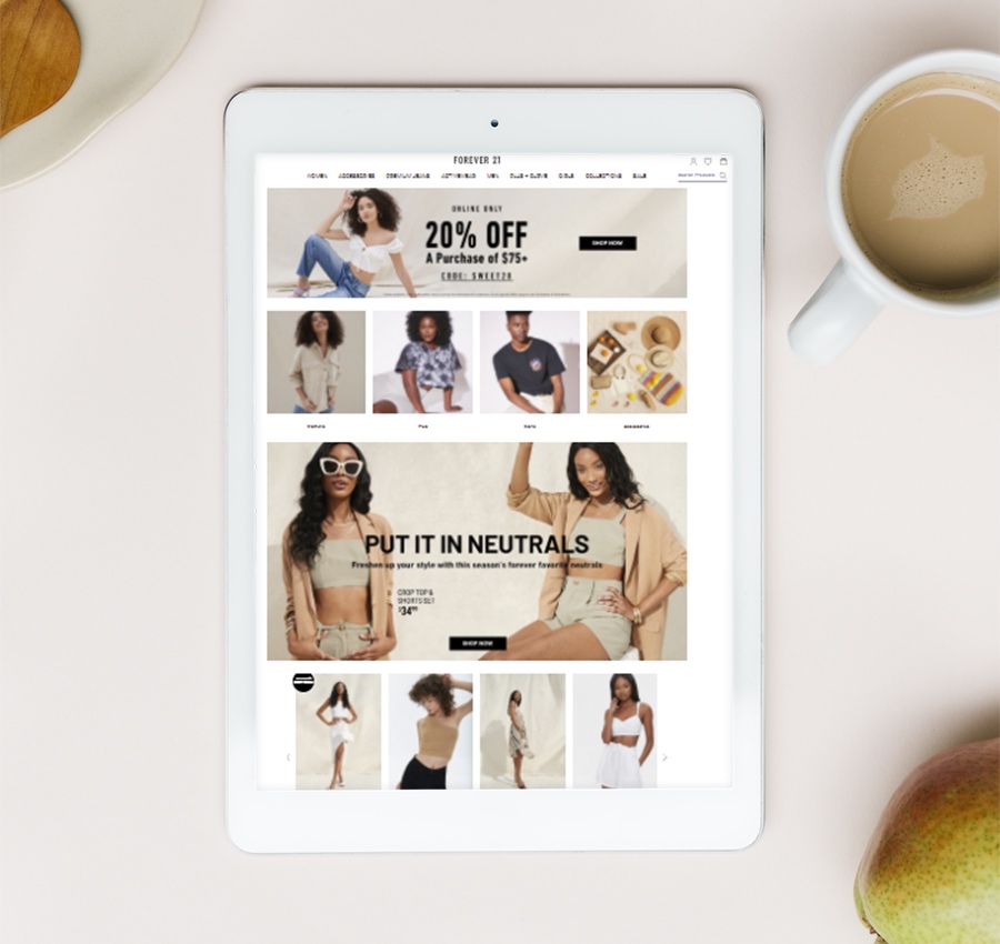 Exemplo: Site Forever21