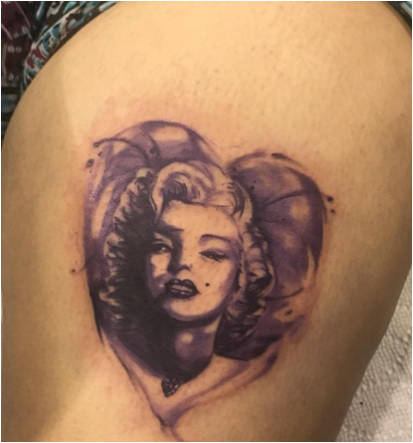 Hearted Marilyn Tattoo