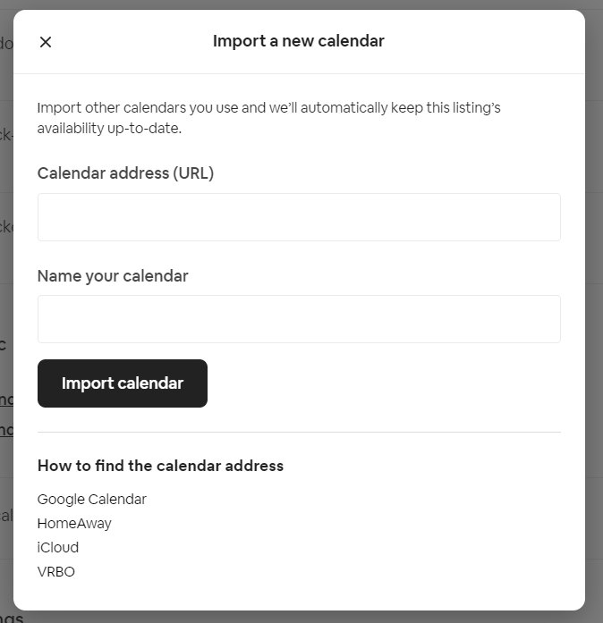 Import VRBO calendar on Airbnb 