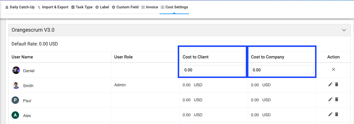 Add Role-Based Billing Rate