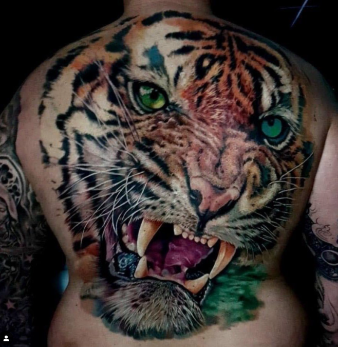 Colorful Tiger Tattoo