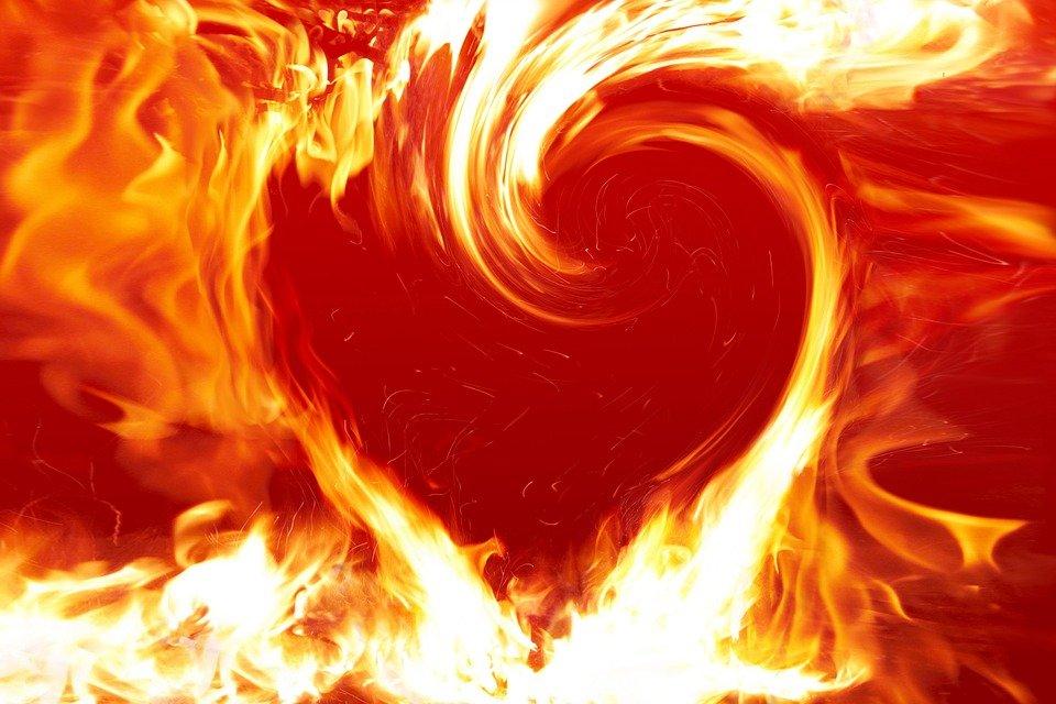 Free illustrations of Fire heart