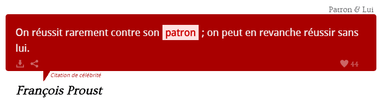 On réussit rarement contre son patron