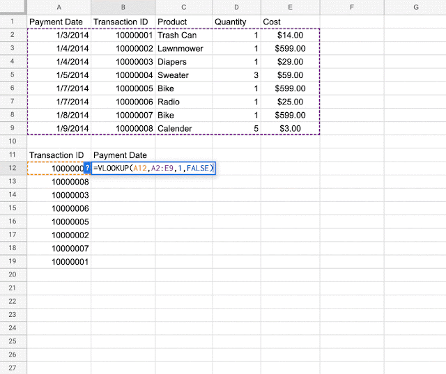 Formula corrections in Sheets