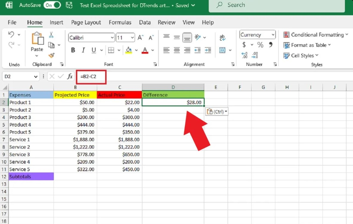 Implementing formula given by ChatGPT in Excel